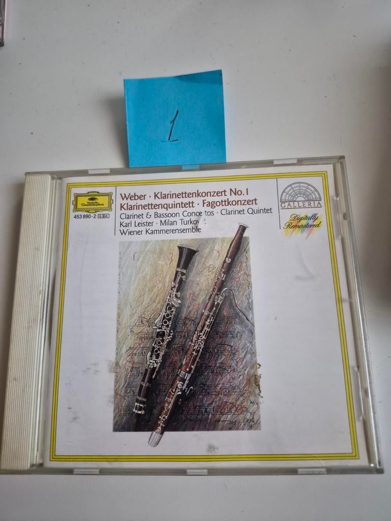 Weber: Klarinettenkonzert No. 1, Klarinettenquintett, Fagot, Cd's en Dvd's, Ophalen of Verzenden