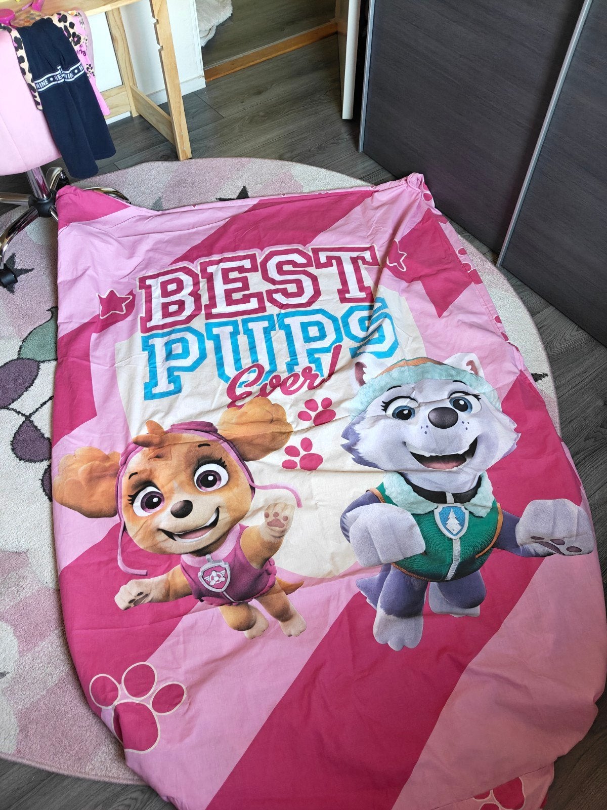 Paw Patrol dekbedovertrek Skye & Everest - Roze, Gebruikt, Overige merken, Meisje, Dekbedovertrek
