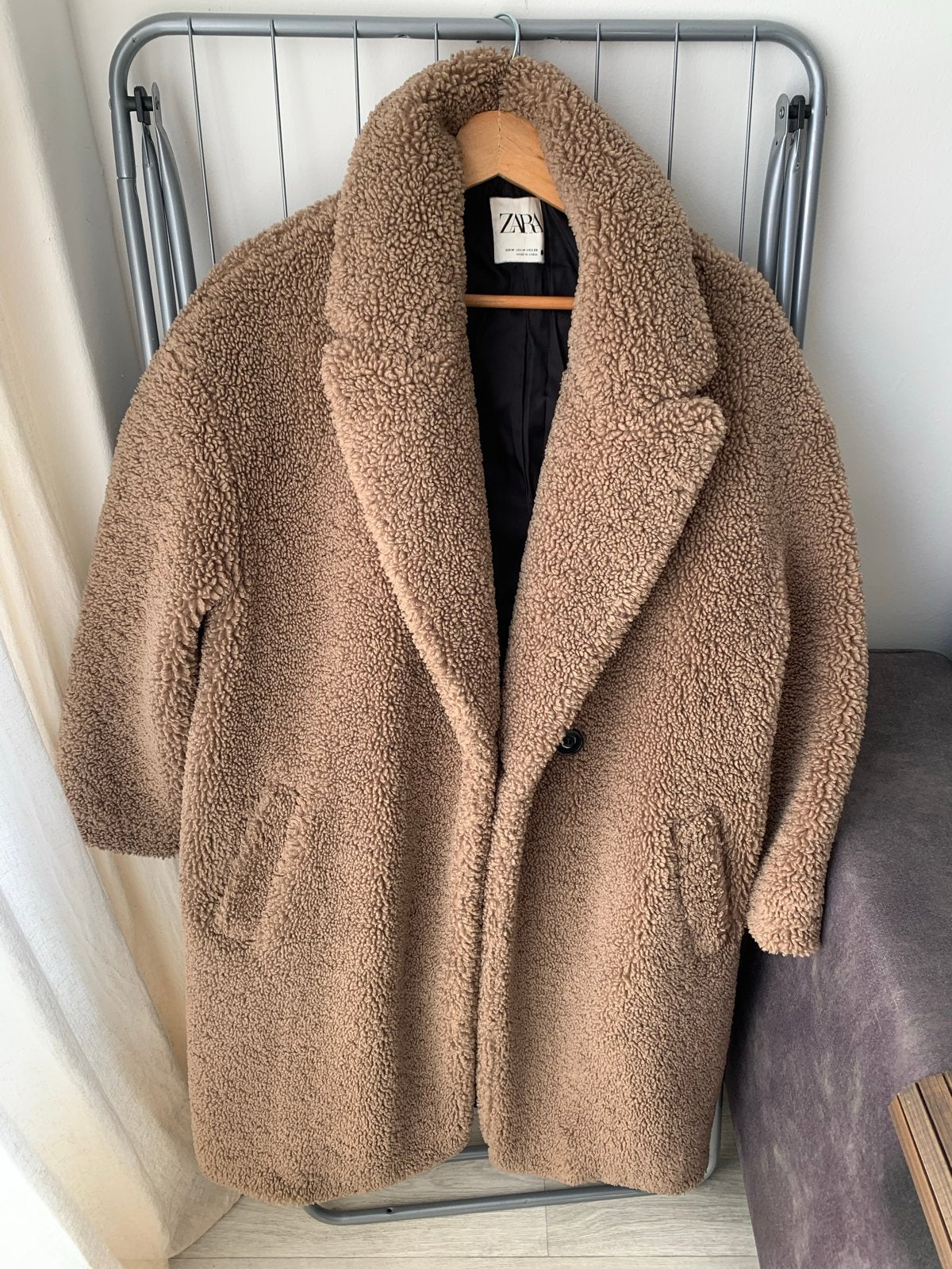 Zara Teddy Jas - Bruin, Kleding | Dames, Ophalen of Verzenden, Zo goed als nieuw, Maat 38/40 (M), Bruin