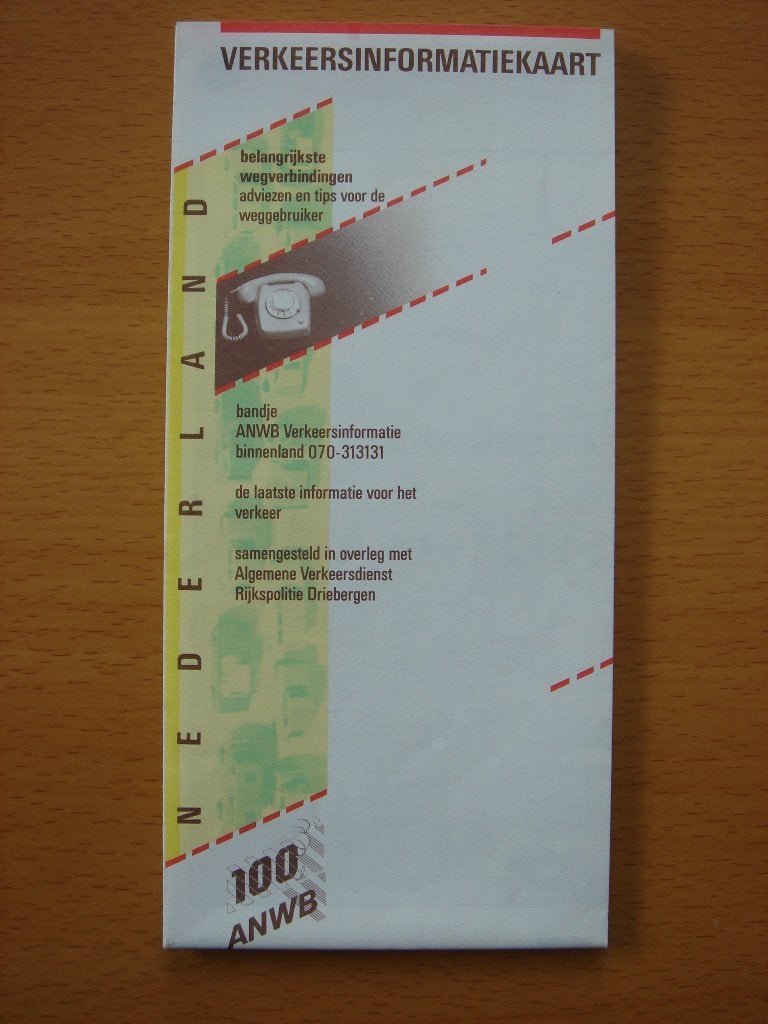 ANWB Verkeersinformatiekaart 1982-1983 Vintage , Boeken, Atlassen en Landkaarten, Gelezen, Overige typen, Ophalen of Verzenden