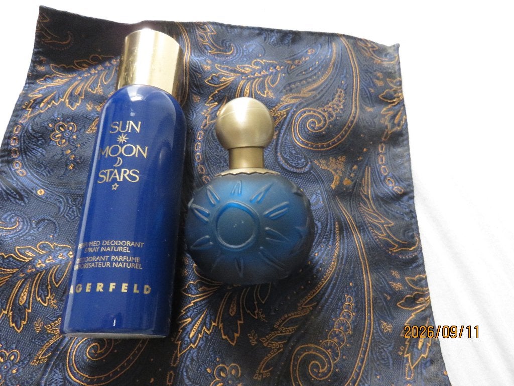 PARFUM  EN DEO VAN LAGERFELD  SUN   MOON  EN STARS, Verzenden, Gebruikt, Miniatuur