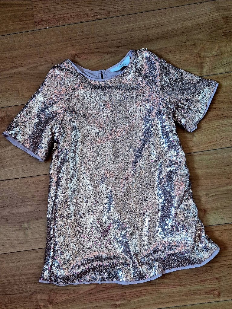 Feestjurk met pailletten maat 110/116, Kinderen en Baby's, Kinderkleding | Maat 116, Meisje, H&M, Ophalen of Verzenden, Zo goed als nieuw