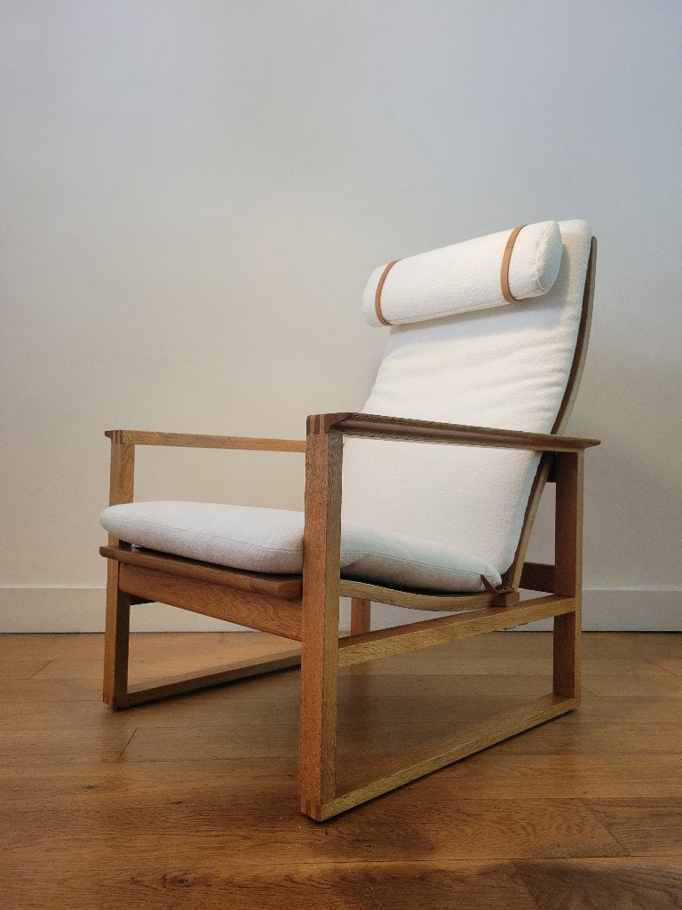 Vintage fauteuil 2254 van Børge Mogensen voor Fredericia, Huis en Inrichting, Ophalen, Gebruikt, 75 tot 100 cm, Stof