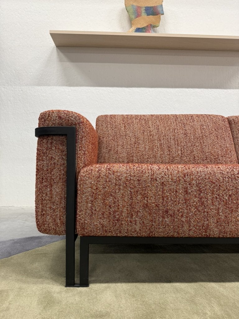 Nieuw Harvink Flink 3 Zits rood stof design zwart frame 218, Harvink, Info@harvink.nl, 75 tot 100 cm, Ophalen of Verzenden