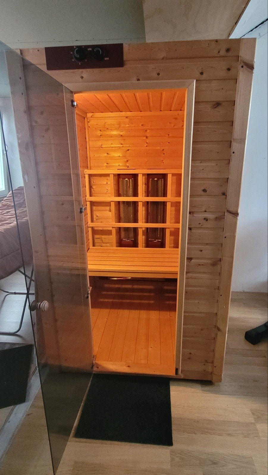 Infrarood sauna voor één persoon, Sport en Fitness, Sauna, Ophalen, Gebruikt, Infrarood, Complete sauna