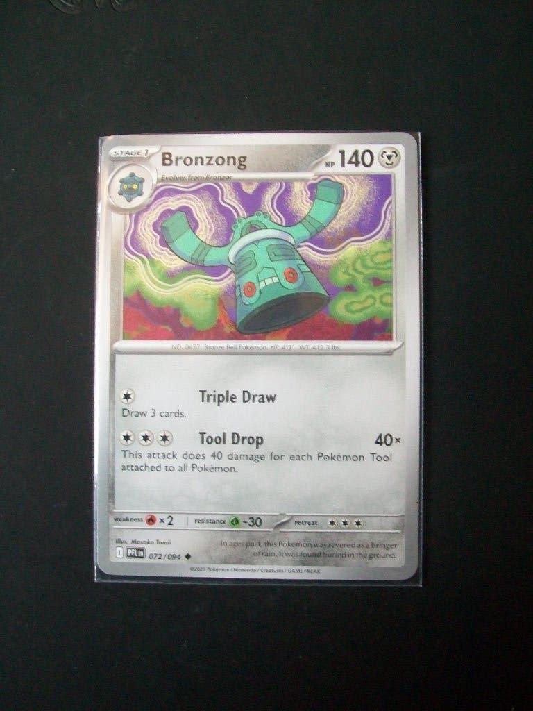 4649. Nieuwe Pokemon Kaart BRONZONG HP 140 (072/094), Verzenden, Nieuw, Losse kaart, Foil