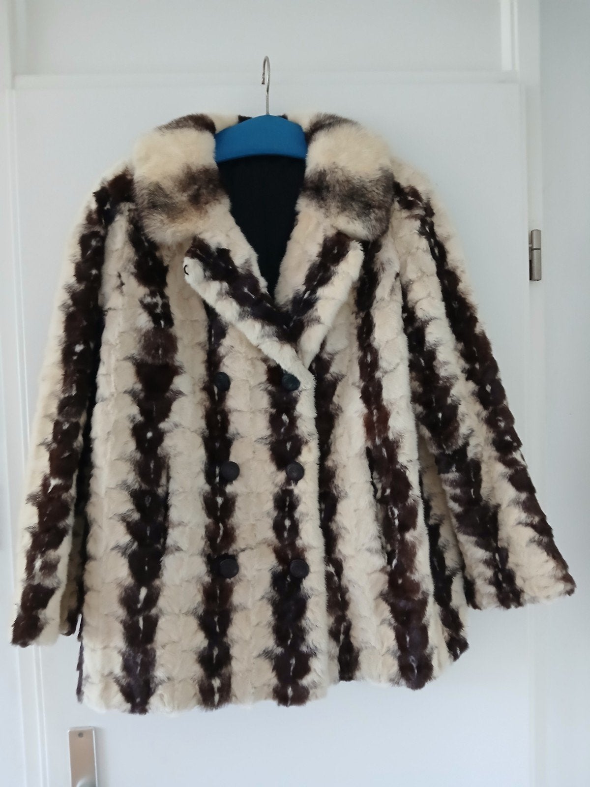 Vintage bontjas maat m, Ophalen of Verzenden, Maat 38/40 (M), Bruin