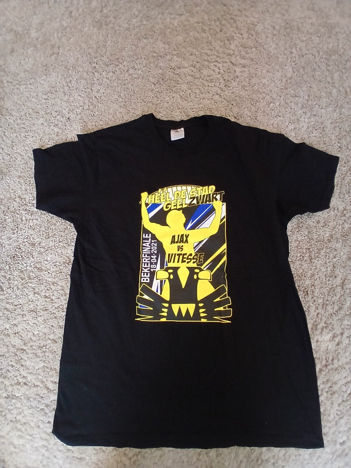 Ajax vs Vitesse Bekerfinale 2021 T-shirt Maat L, Ophalen, Maat 52/54 (L), Zwart, B&C Collection
