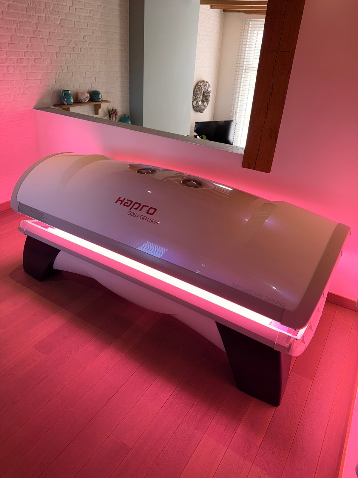 Hapro Collagen Sun 26/5 Collatan Als nieuw! 2 jaar garantie, Witgoed en Apparatuur, Zonnebanken en Gezichtsbruiners, 15 lampen of meer