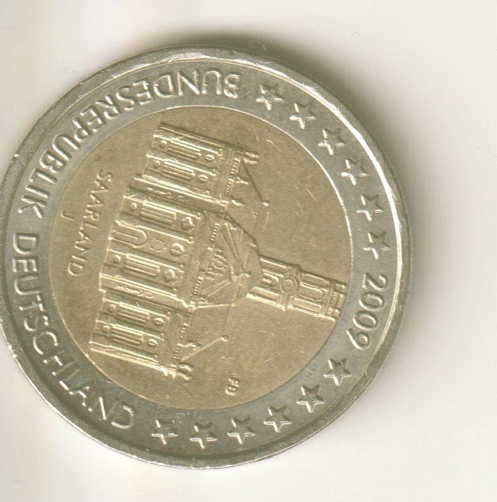 2 euro 2009 j duitsland Saarland, Postzegels en Munten, Munten | Europa | Euromunten, Verzenden, Duitsland, 2 euro