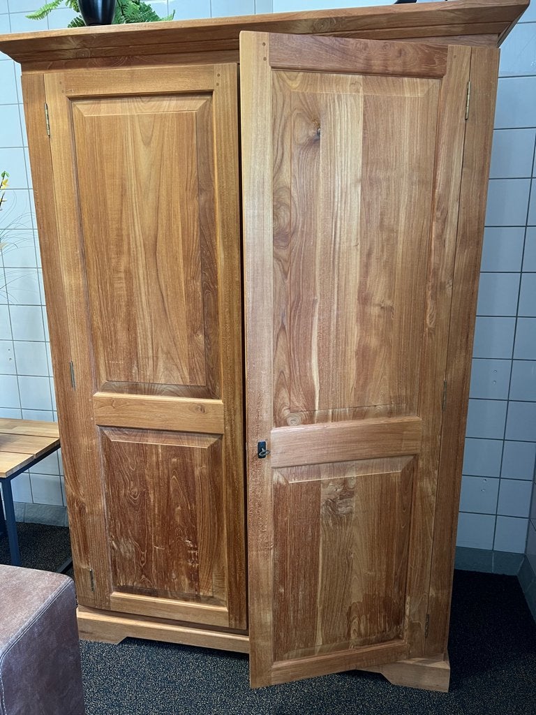 Computerkast blank (gecertificeerd) teak, Huis en Inrichting, Kasten | Computermeubels, Ophalen, Klassiek, Teakhout, Zo goed als nieuw