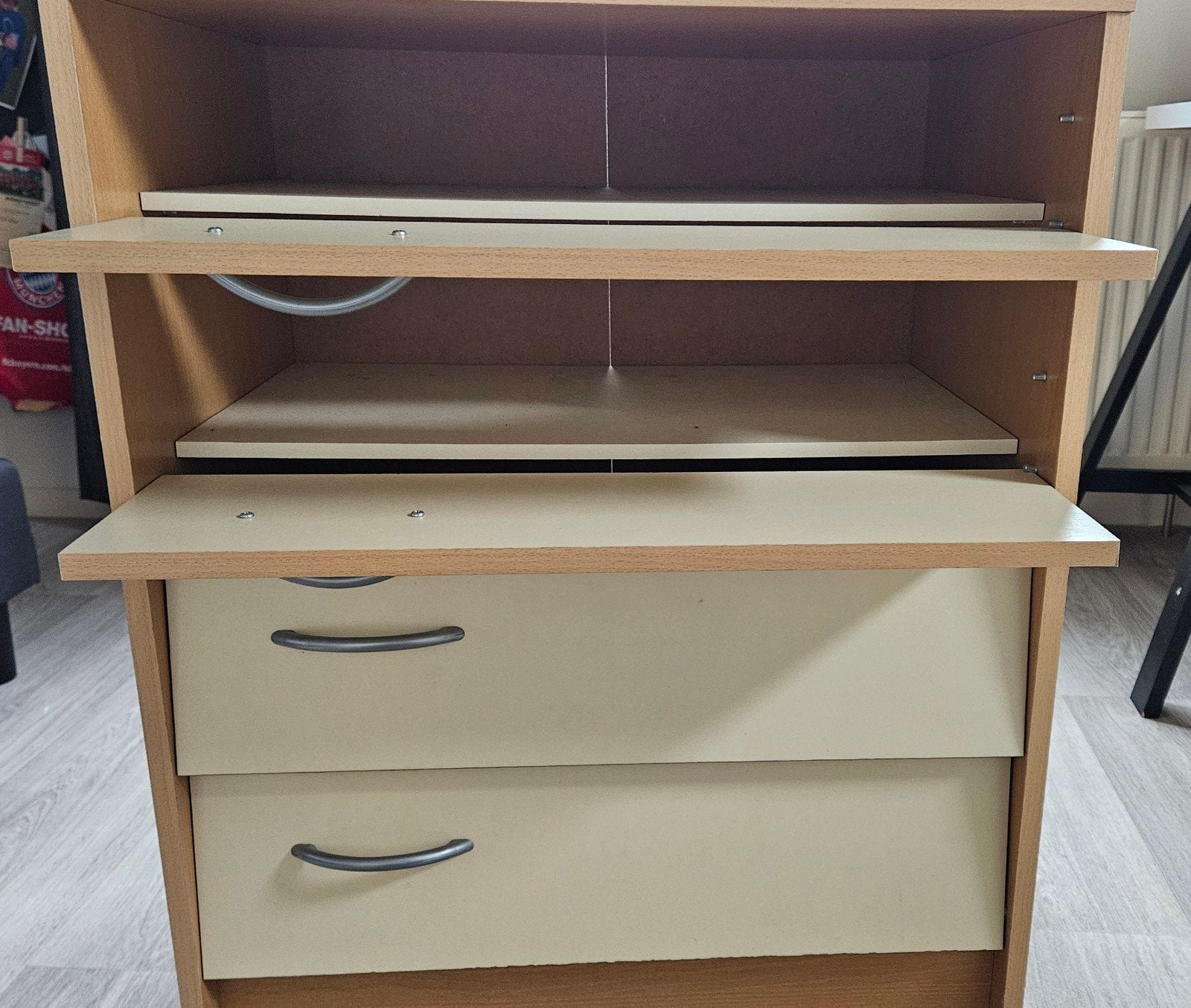 Gratis schoenkastje - Crème/Hout, Ophalen, Gebruikt, 100 tot 150 cm, 50 tot 100 cm