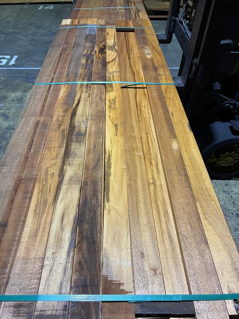 Vlonderplanken-planken-latten-Hardhout/Tigerwood-27x92mm, Ophalen, Planken, Nieuw, Hardhout