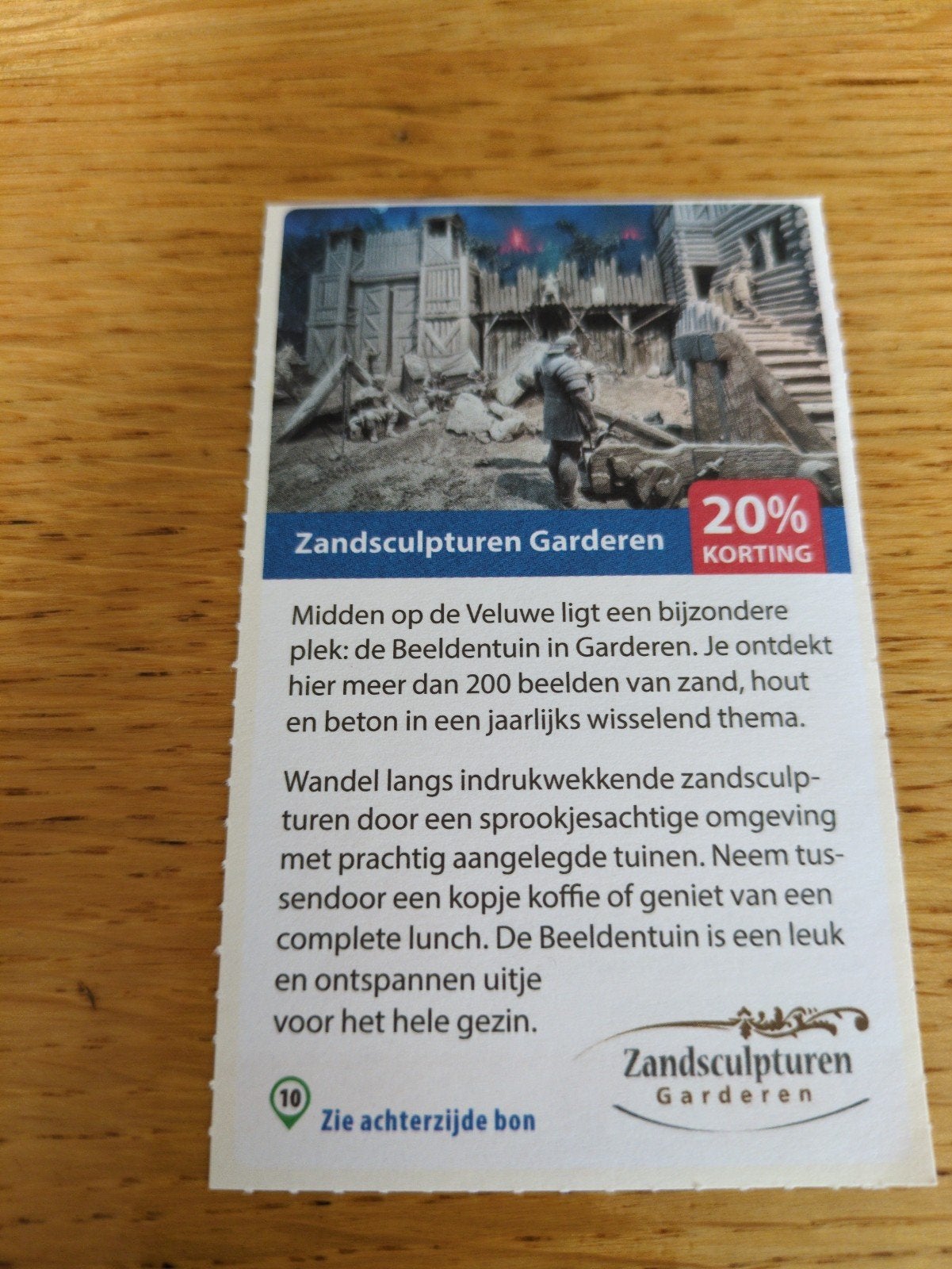 Kortingsbon voor Zandsculpturen, 20 % korting, Tickets en Kaartjes, Drie personen of meer, Kortingskaart