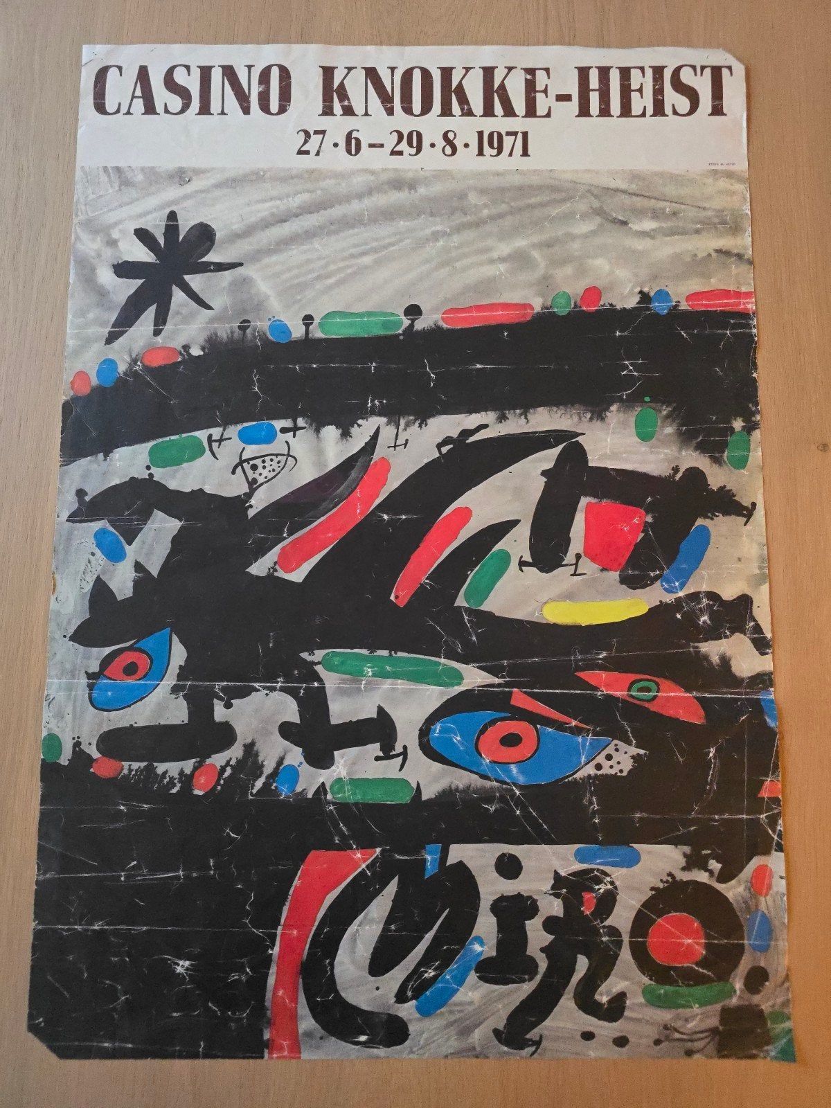 Joan Miró voor een expositie Casino van Knokke-Heist 1971 !!, Ophalen of Verzenden, Rechthoekig Staand