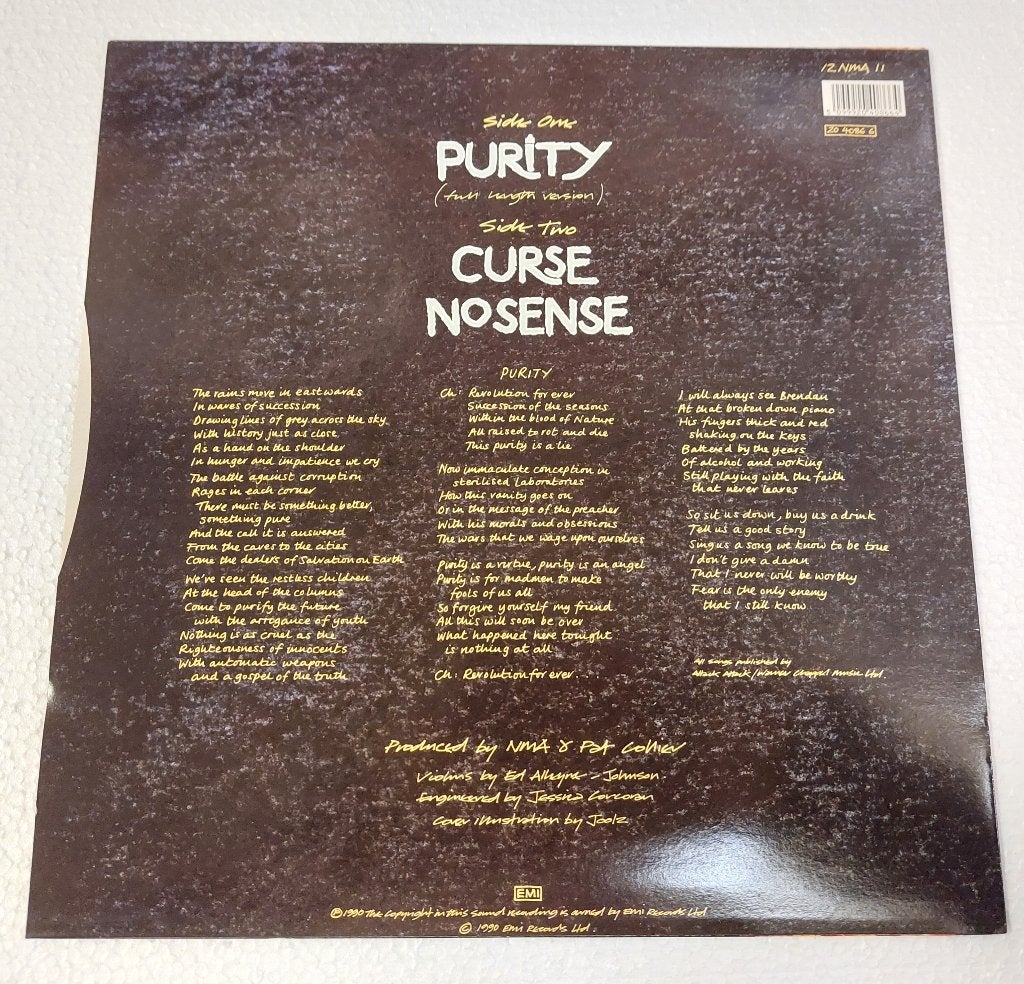 New Model Army VINYL 12 INCH Purity PUNK 1990 NIEUW, Fotohoes, Ophalen of Verzenden, EP, 12 inch