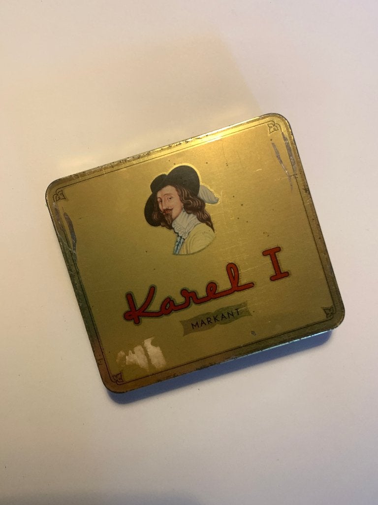Vintage blik Karel I Markant Sigarenblik voor 20 sigaren