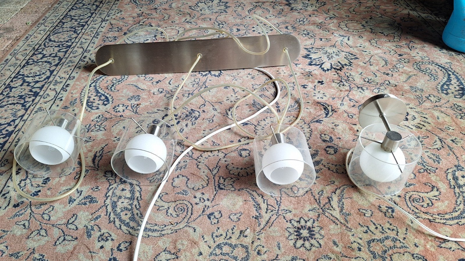 Moderne Hanglamp met 4 Lichtpunten, E14 (klein), Ophalen of Verzenden, Modern, Kunststof