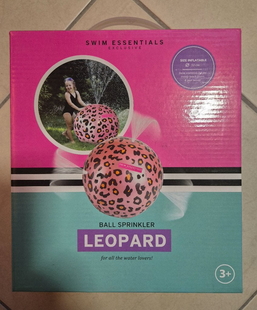 Opblaasbare watersproeier bal, roze panterprint, nieuw, Ophalen of Verzenden, Nieuw