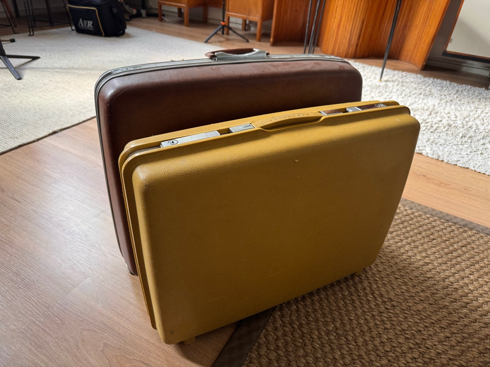 Vintage Samsonite koffers - Sleutels ontbreken, Sieraden, Tassen en Uiterlijk, 60 tot 70 cm, Gebruikt, Hard kunststof, 45 tot 55 cm