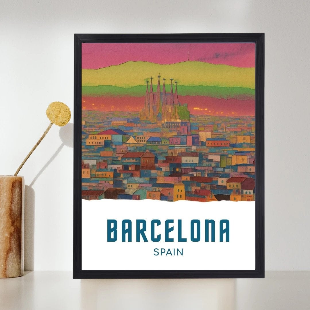 Barcelona wanddecoratie A4, Ophalen of Verzenden