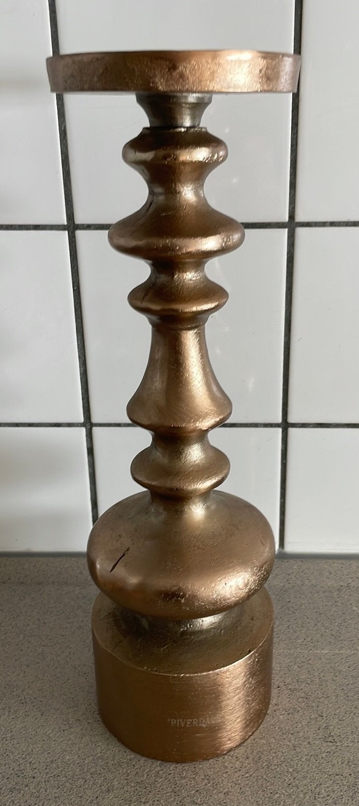 metalen kandelaar koper Riverdale brons Oxford copper, Huis en Inrichting, Woonaccessoires | Kandelaars en Kaarsen, Ophalen of Verzenden