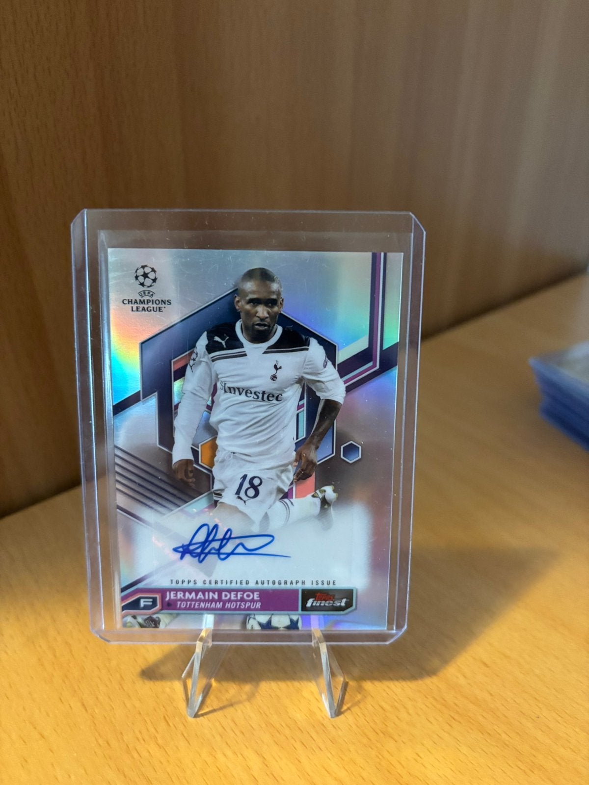 Jermain Defoe - Autograph - Tottenham - Topps Finest, Verzamelen, Ophalen of Verzenden, Zo goed als nieuw, Buitenlandse clubs