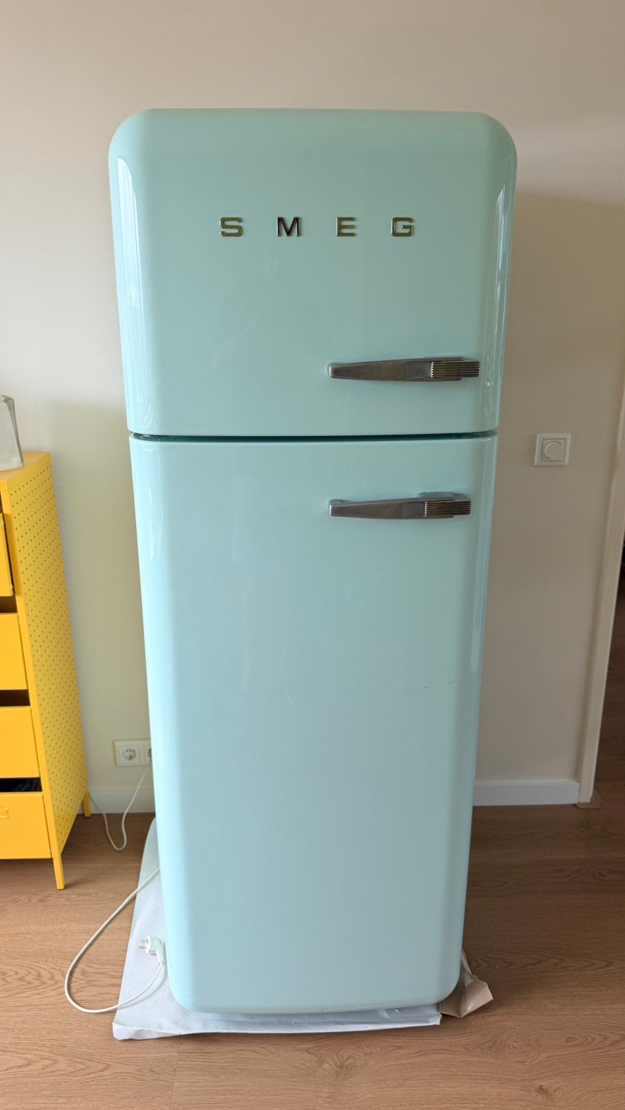 Vintage SMEG koelkast mintgroen, Ophalen, Gebruikt, 200 liter of meer, 60 cm of meer