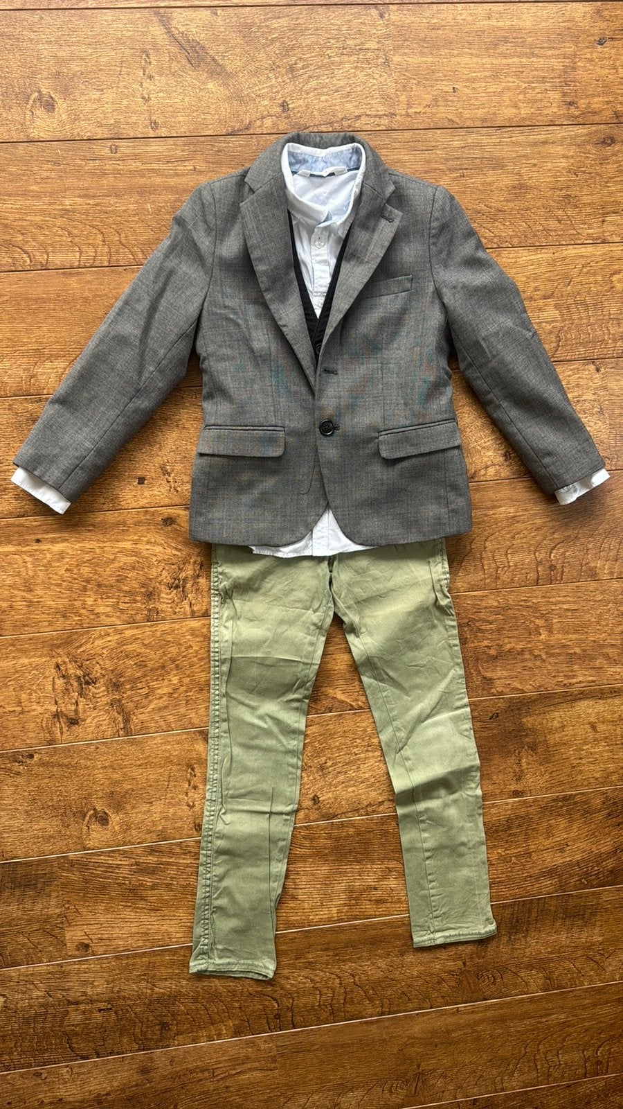 Kostuum pak kerst outfit 122, Ophalen of Verzenden, Zo goed als nieuw, Jongen, Setje