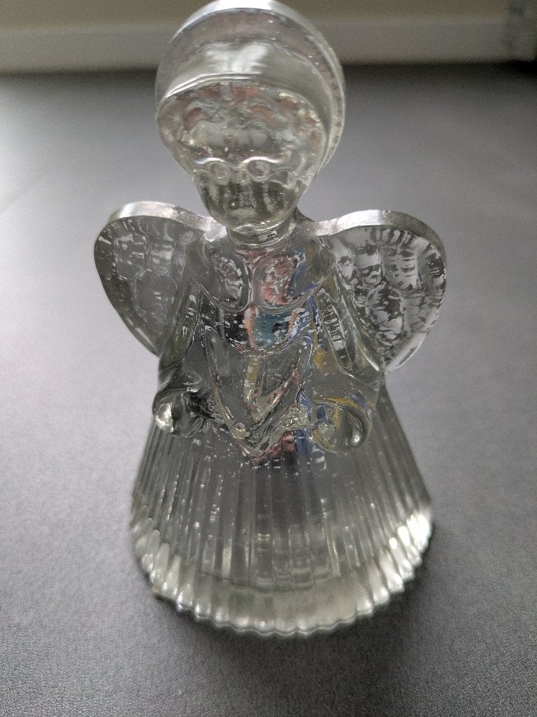 Glazen Engel – Sfeerlicht / Waxinelichthouder, Ophalen, 13 cm, Waxinelichthouder, Glas