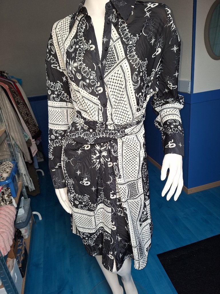 zwart/creme kleurig jurkje eksept mt.l nieuw, Kleding | Dames, Zwart, Maat 42/44 (L), Nieuw, Ophalen of Verzenden
