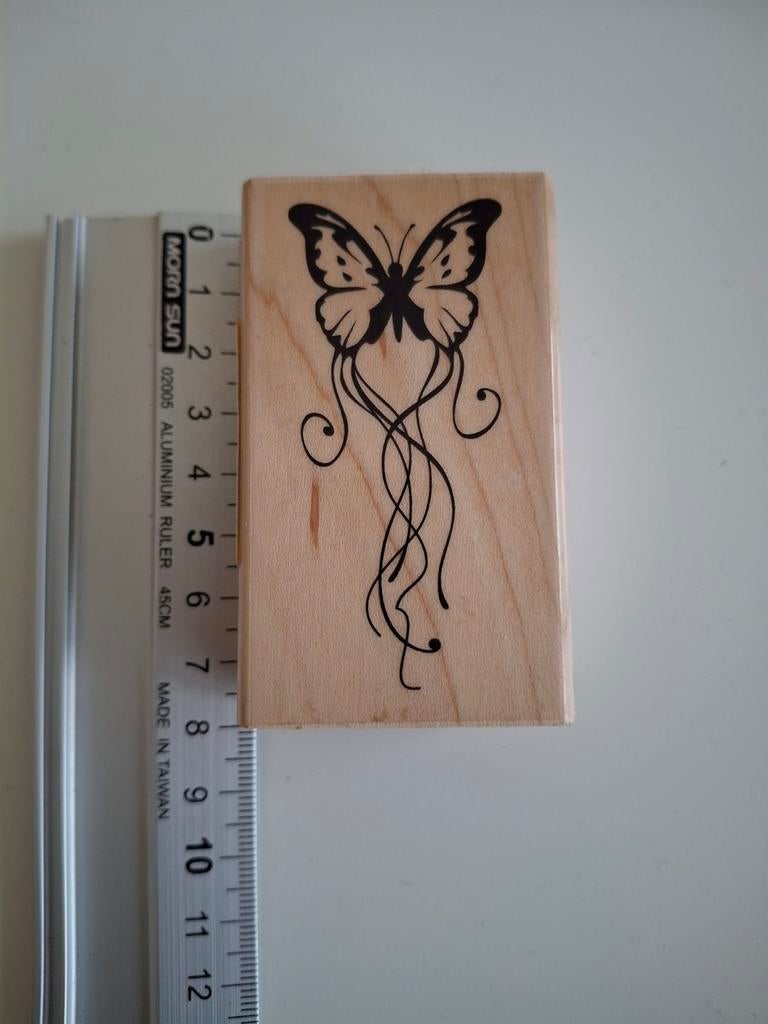 Nieuwe houten stempel Inkadinkado vlinder, Hobby en Vrije tijd, Stempelen, Ophalen of Verzenden, Nieuw, Houten stempel