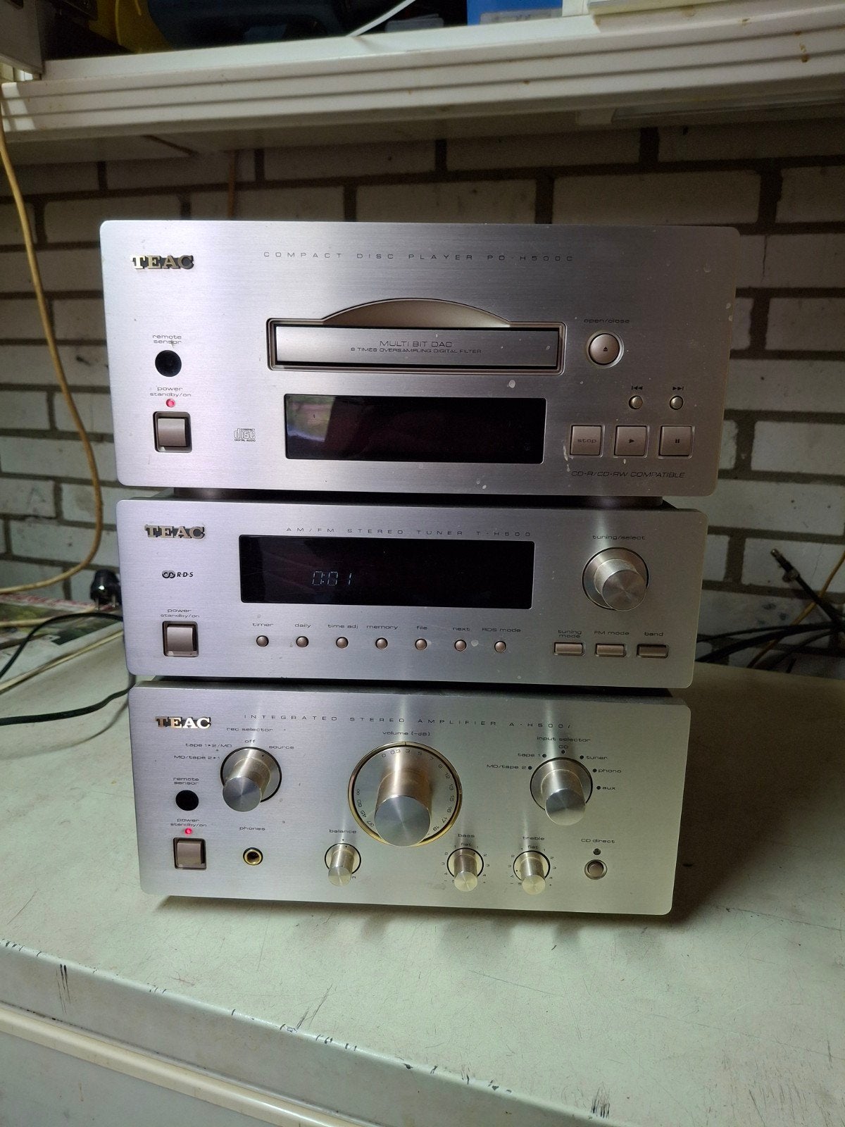 Teac Stereo Toren - CD Speler, Tuner, Versterker, Gebruikt, Losse componenten, Cd-speler, Ophalen