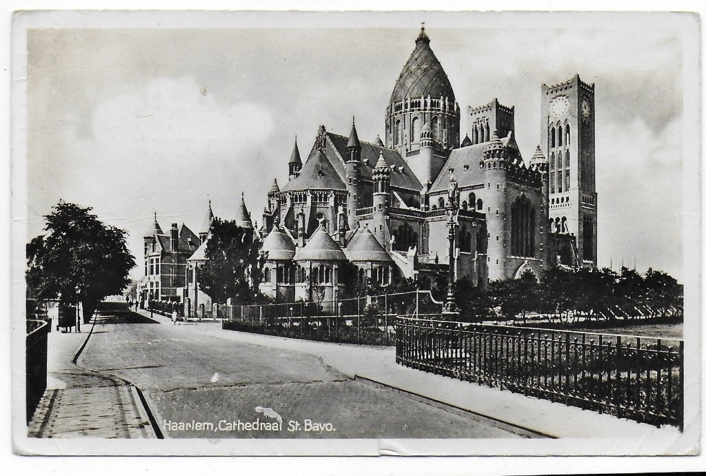 Haarlem St Bavo Oude Gelopen Ansichtkaart ( B5088 ), Ophalen of Verzenden, 1920 tot 1940, Gelopen, Noord-Holland