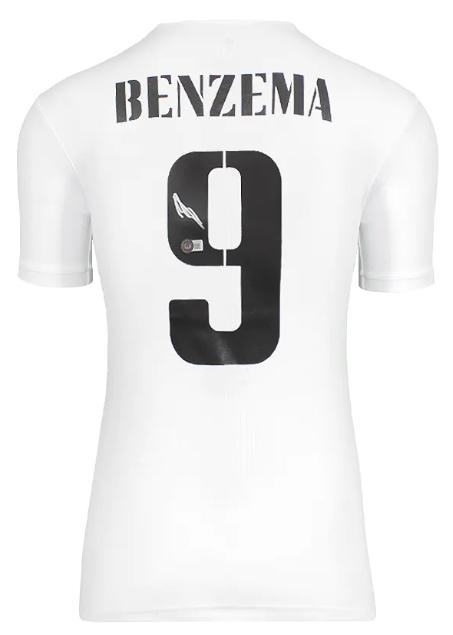 Benzema Gesigneerd Shirt - A1 Coa + beckett, Verzamelen, Sportartikelen en Voetbal, Verzenden, Buitenlandse clubs, Shirt