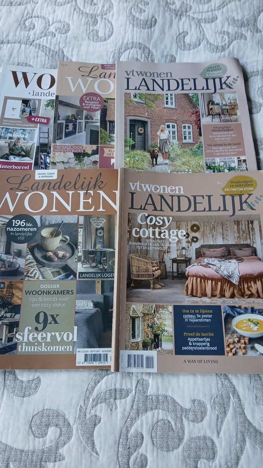 Woonbladen Landelijk Wonen & vtwonen Landelijk - 5 stuks, Boeken, Ophalen of Verzenden, Zo goed als nieuw, Overige typen