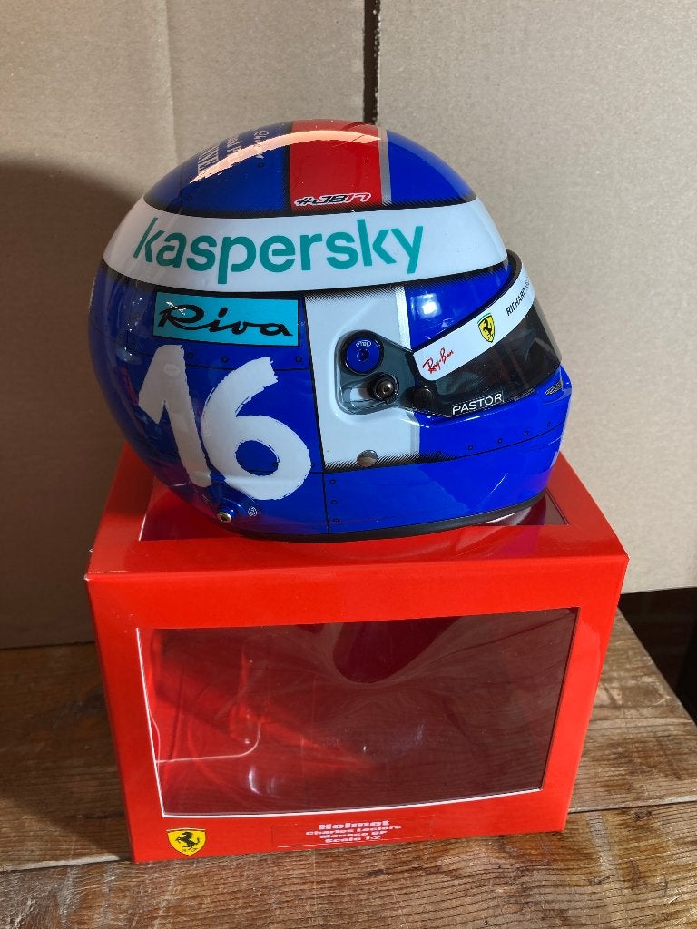 ✅ Charles Leclerc 1:2 helm Monaco 2021 Ferrari CL16 helmet, Ophalen of Verzenden, Nieuw, Formule 1