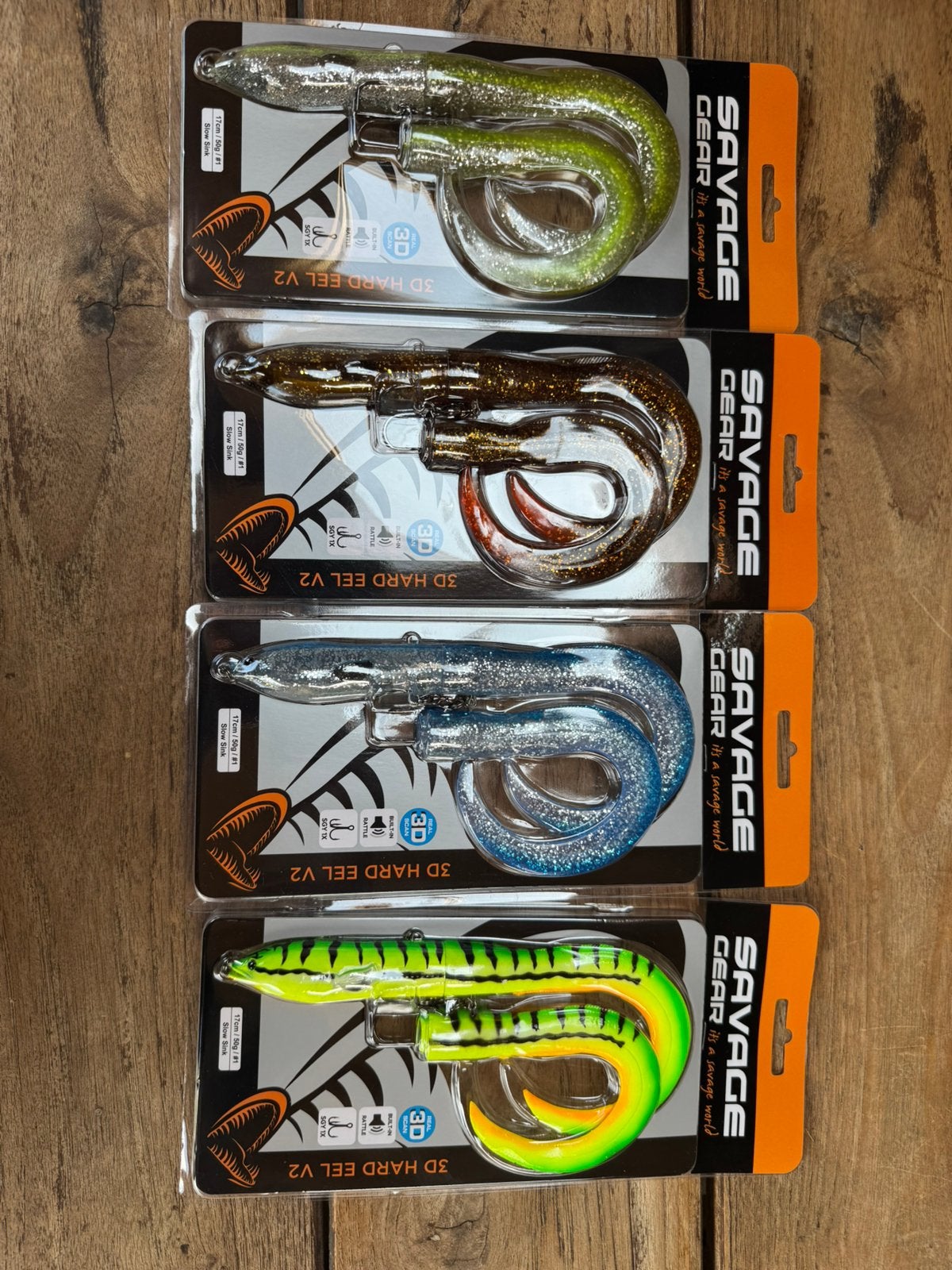 savage gear 3d hard eel v2 17cm en 50 gr , div kleuren, Ophalen of Verzenden, Nieuw, Overige typen