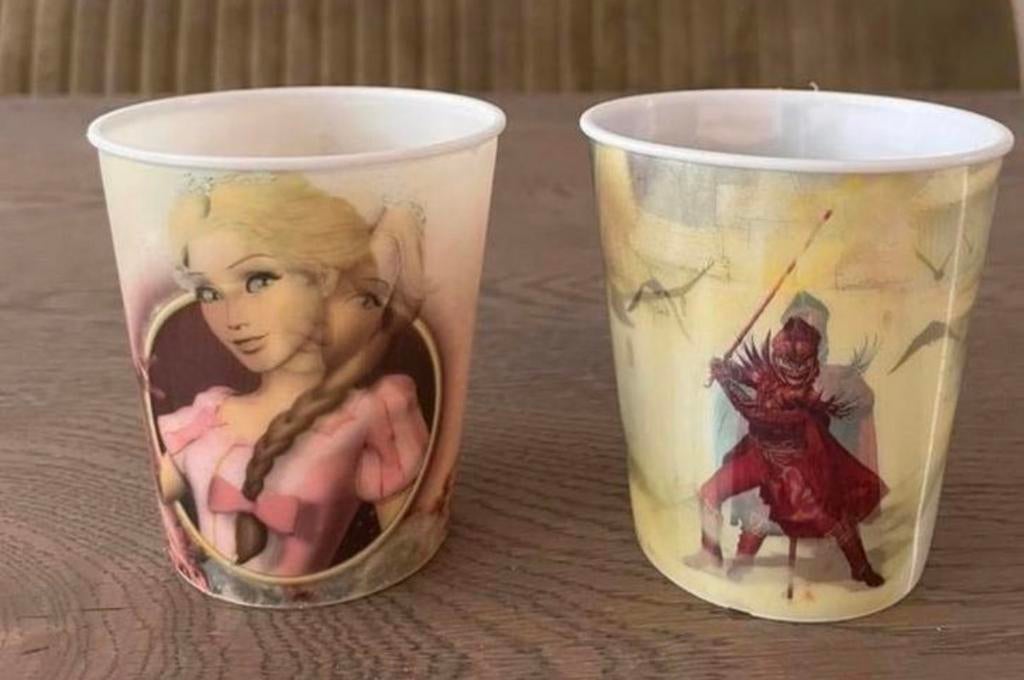 Efteling bekers: Sprookjesboom en Raveleijn, Ophalen of Verzenden, Zo goed als nieuw, Gebruiksvoorwerp