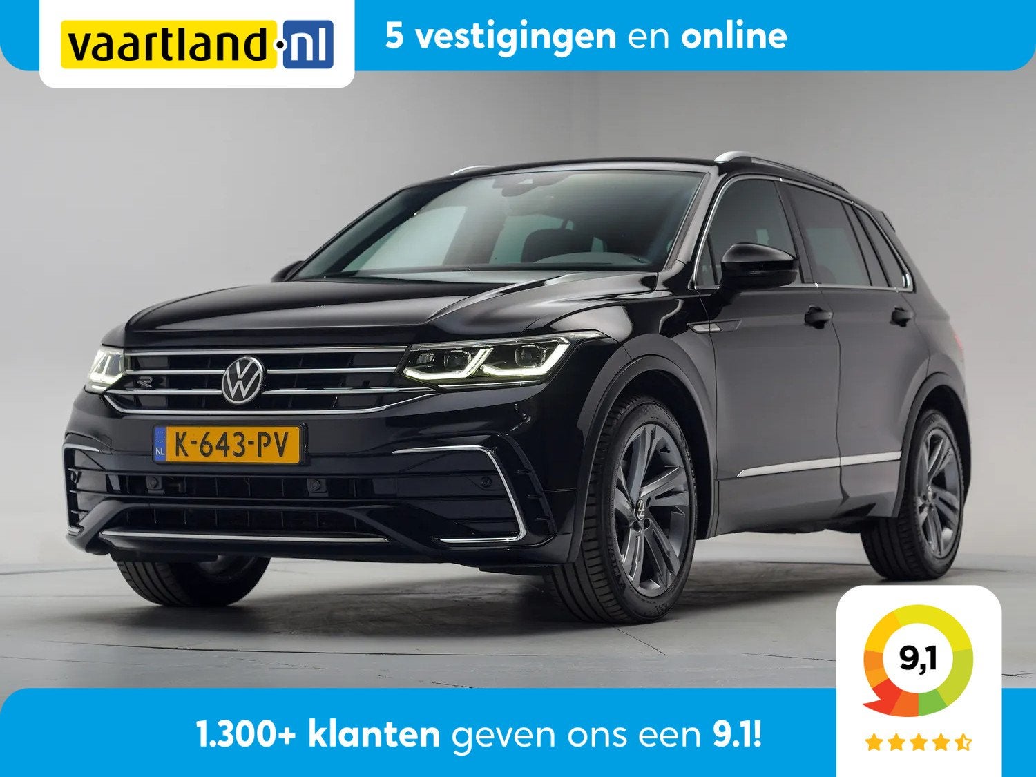 Volkswagen Tiguan 1.5 TSI R-Line Business+ Aut. [ Adapt.crui, Automaat, 1441 kg, 4 cilinders, 150 pk