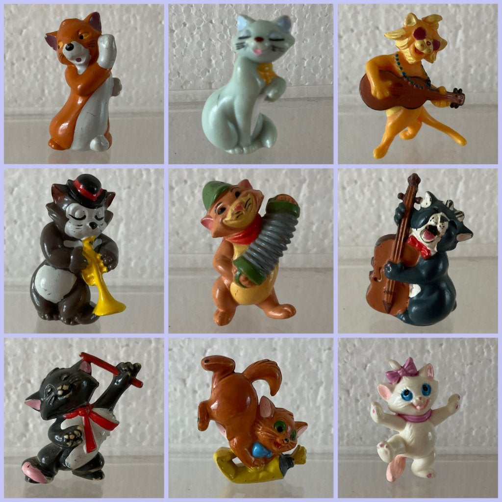 Disney aristocats ferrero figuurtjes 1989 complete set, Verzamelen, Ophalen of Verzenden, Overige figuren, Zo goed als nieuw, Beeldje of Figuurtje