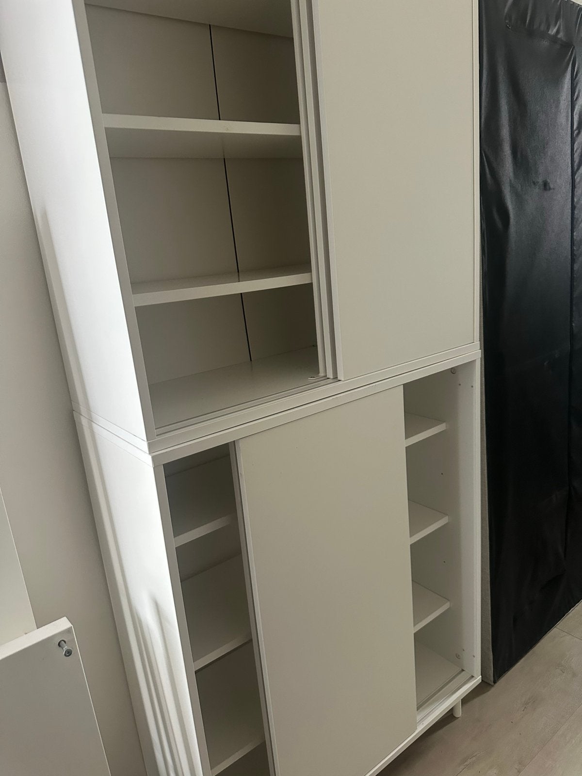 2x Ikea Mackapär schoenenkast/opberger wit 80x35x102cm, Ophalen, Zo goed als nieuw
