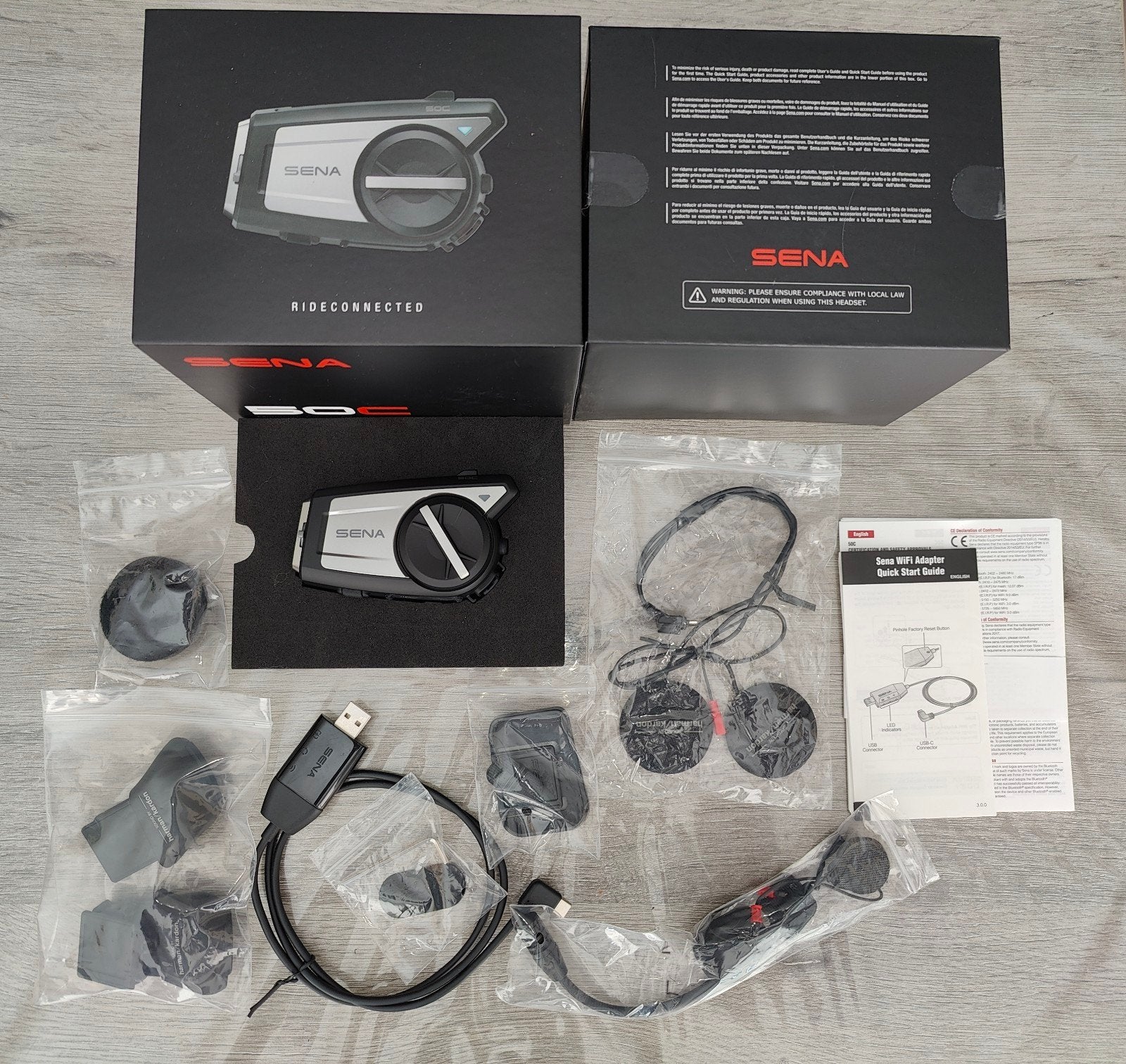 Sena 50C Harmon Kardon Mesh intercom, Motoren, Accessoires | Overige, Verzenden, Zo goed als nieuw