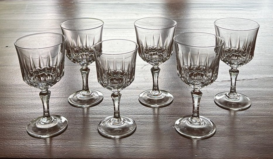 6 Cristal d’Arques St. Germain wijnglazen, Ophalen of Verzenden, Zo goed als nieuw, Overige typen