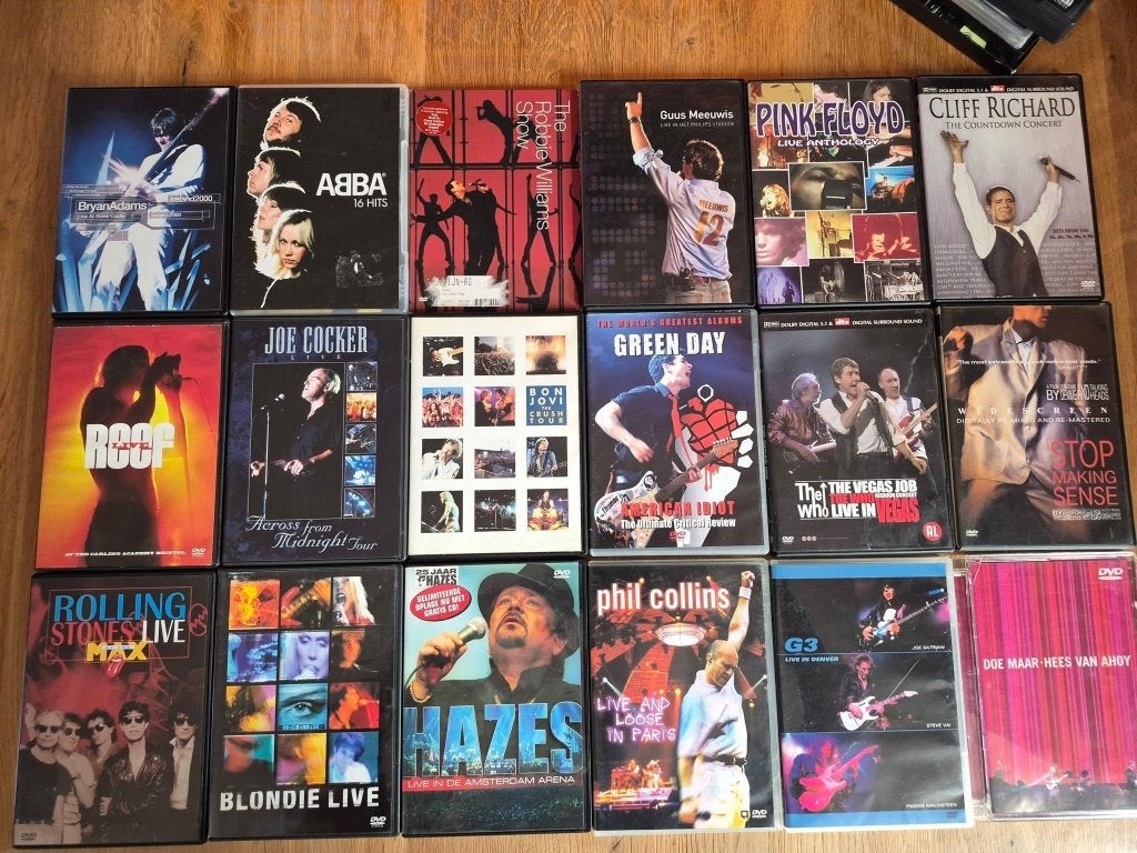 81 muziekdvd's diverse genres, Alle leeftijden, Ophalen of Verzenden, Zo goed als nieuw, Muziekvideo's