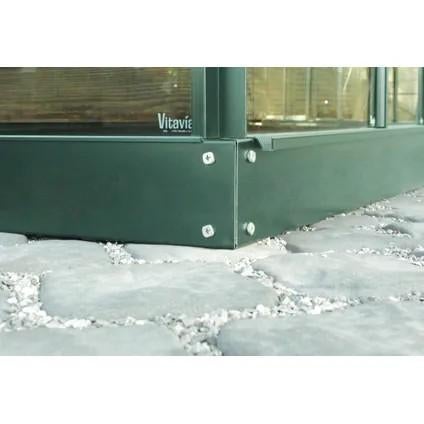 Vitavia Fundering Tuinkas 6200 - Groen (1583x1922x125mm), Ophalen, Glas, Aluminium, Kweekkas