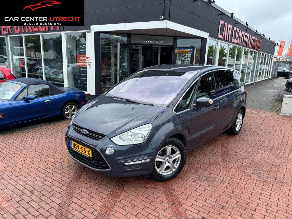 Ford S-Max 1.6 EcoBoost Titanium | trekhaak | leder | navi |, Gebruikt, Zwart, 4 cilinders, Leder