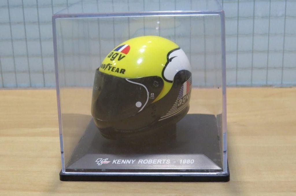 Kenny Roberts sr. AGV helmet 1980 1:5, Serviceclientele@altaya.be, Nieuw, 08034 Barcelone, Motor