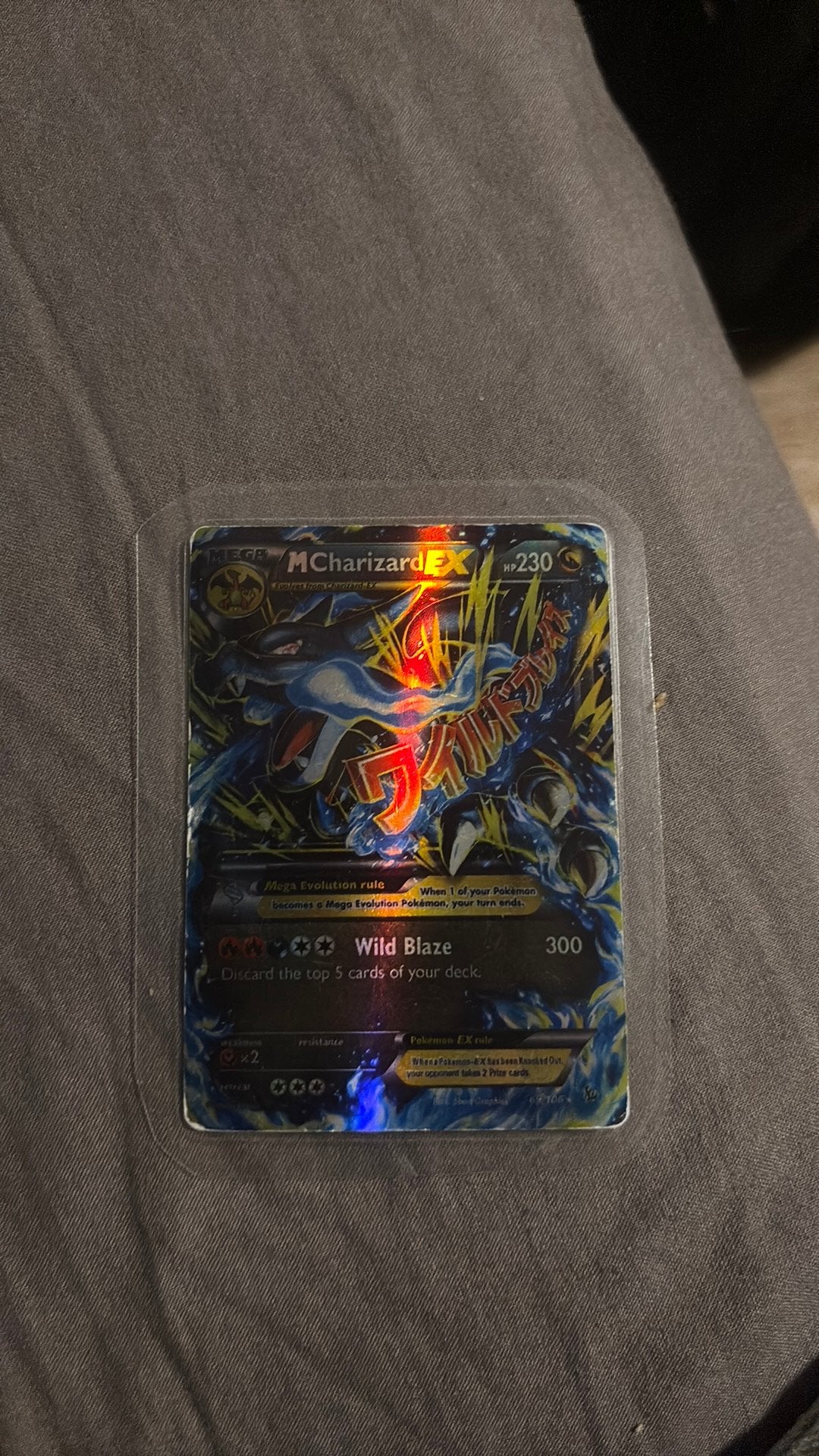 Mega Charizard Ex, Ophalen of Verzenden, Gebruikt, Losse kaart, Foil