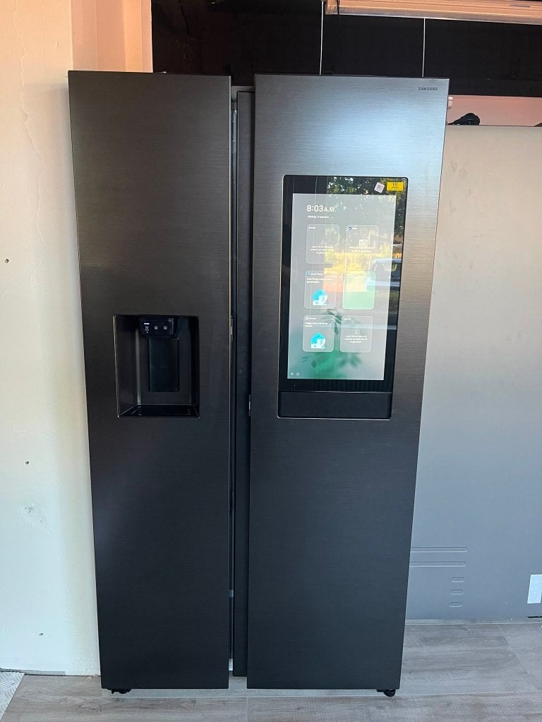 Samsung Amerikaanse koelkast met touchscreen zwart, Witgoed en Apparatuur, Koelkasten en IJskasten, 200 liter of meer, 60 cm of meer